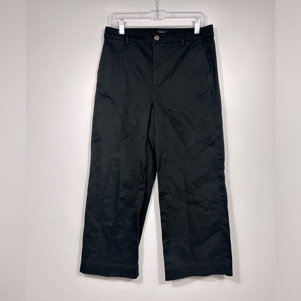 NEW J.Crew Factory Wide Leg Pant Sailor Chino Size 12P Black